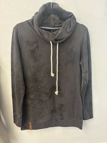 NWT- AMPERSAND HOODED GREY SWEATER