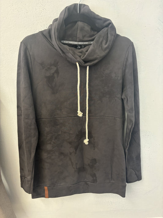 NWT- AMPERSAND HOODED GREY SWEATER