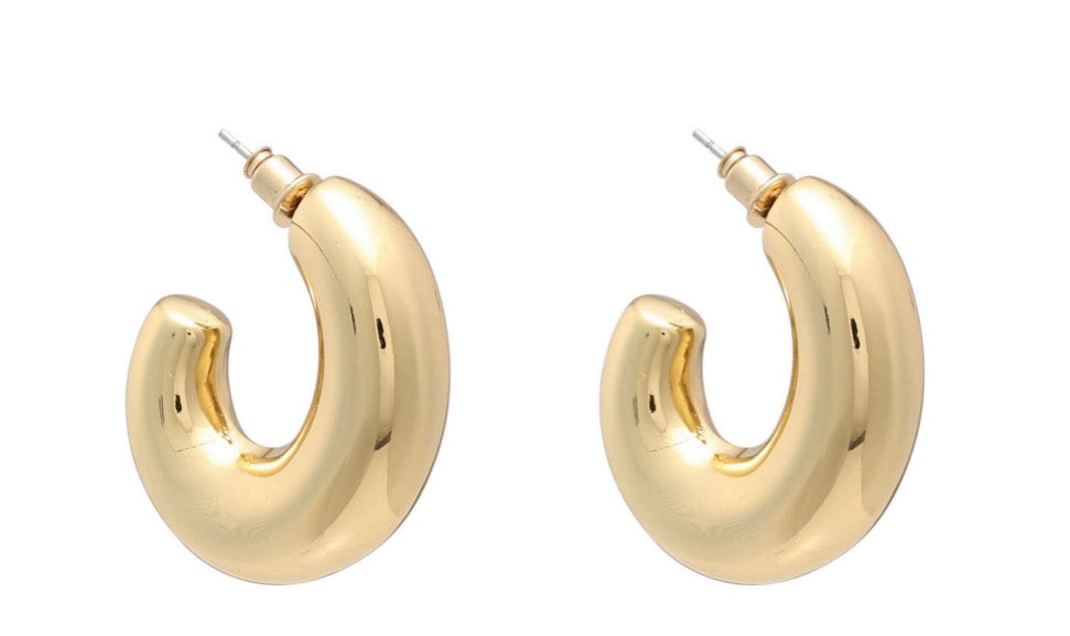 84260241 Merx Big Huggie Earrings - Gold