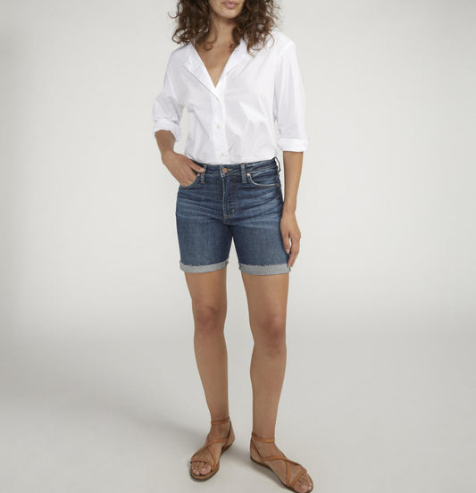 Silver Jeans - Sure thing long high rise jean shorts