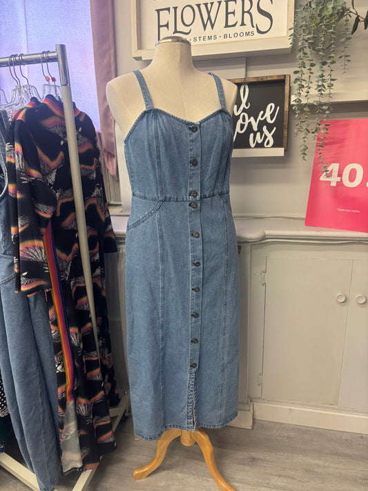 Ichi - Button Denim Dress
