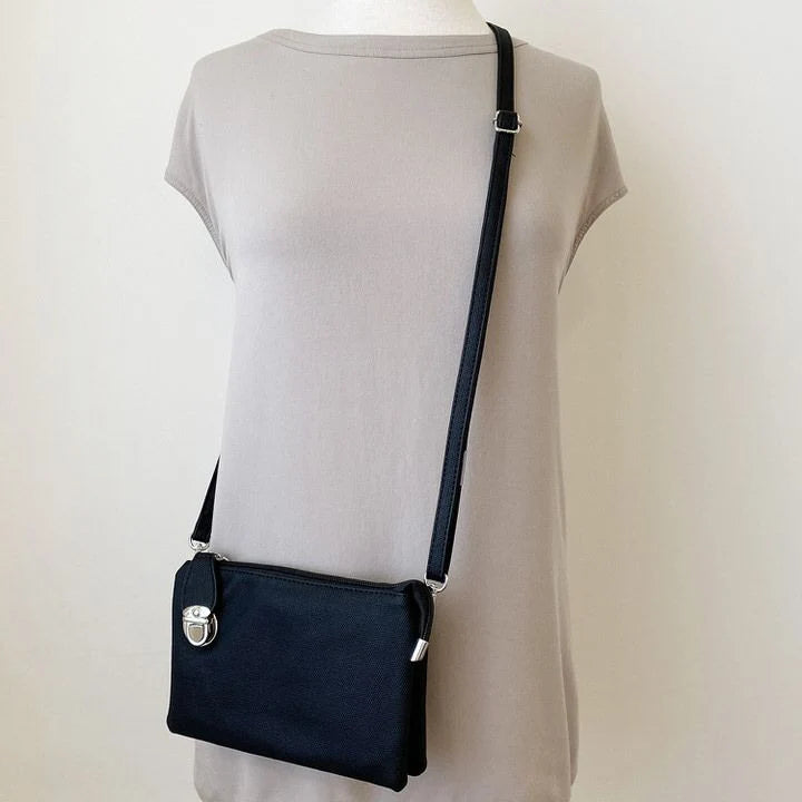 7012 - Triple Crossbody Bag - Rust