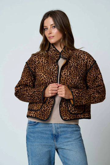 The Leopard Snap Button Jacket
