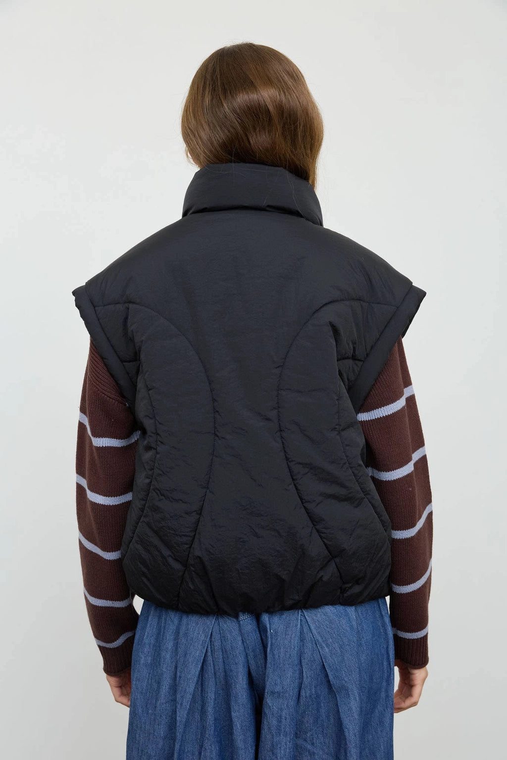 The Quilted Puffer Vest - Black