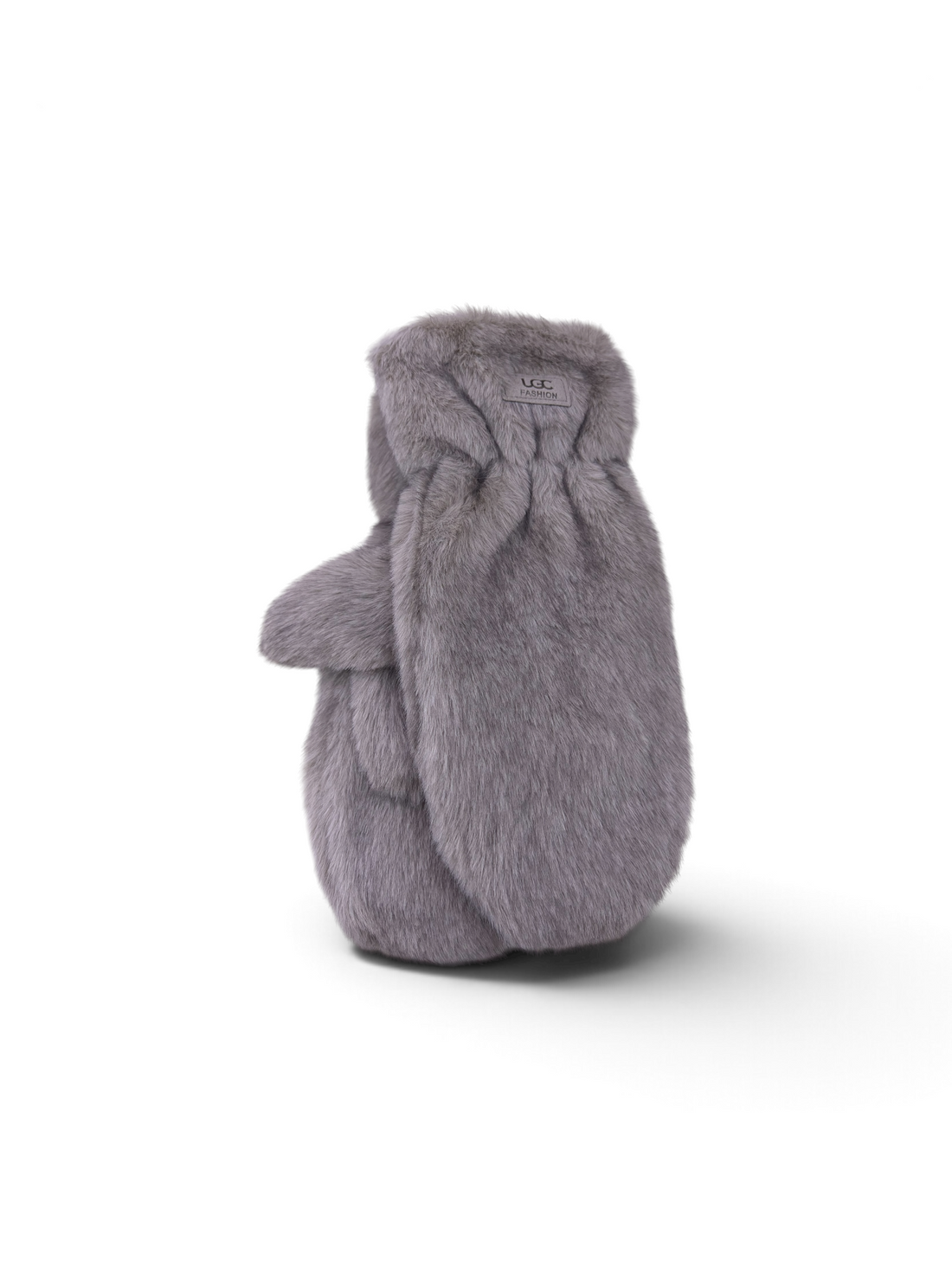Faux Fur Mittens - Grey