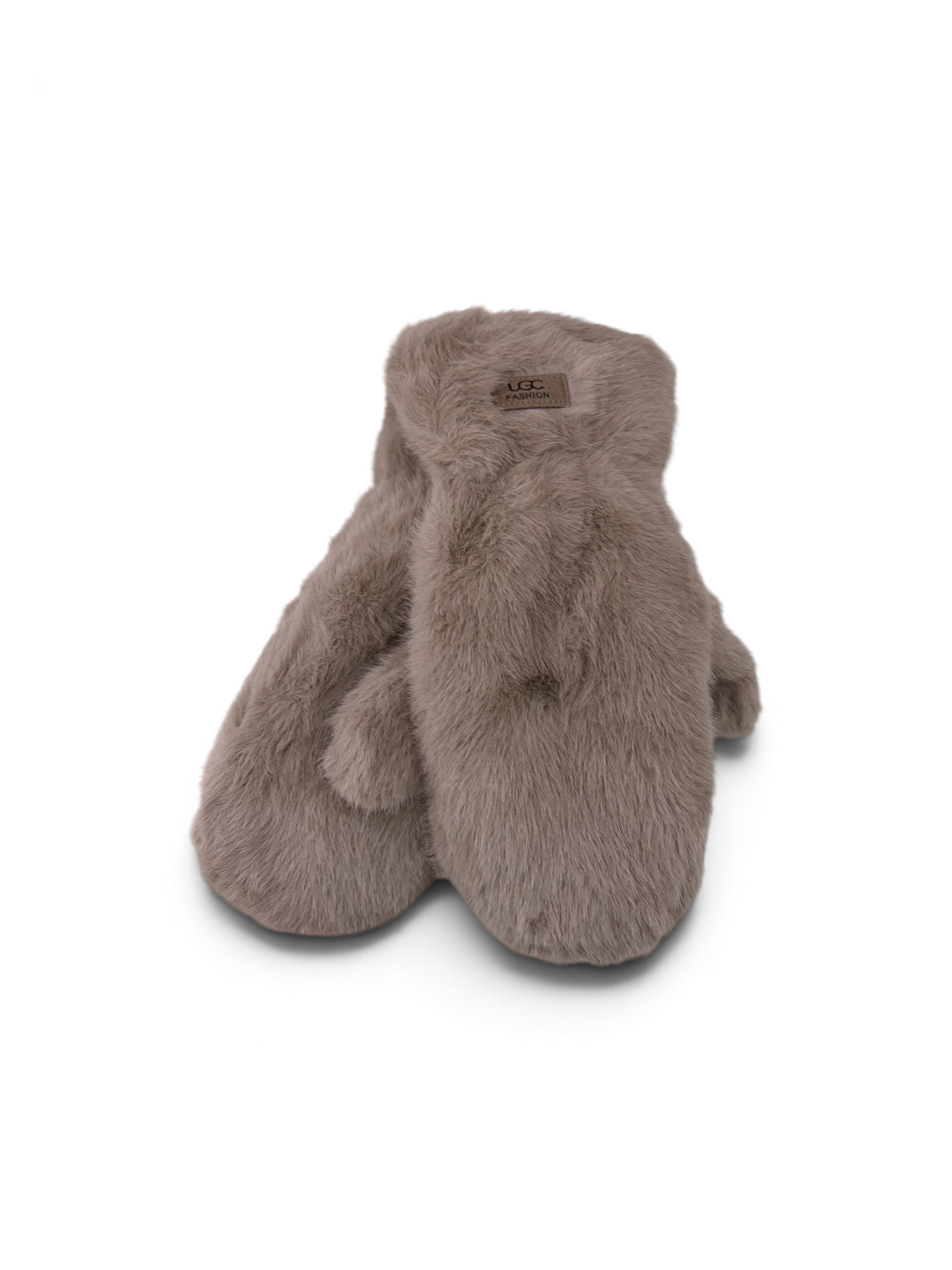 Faux Fur Mittens - Mushroom