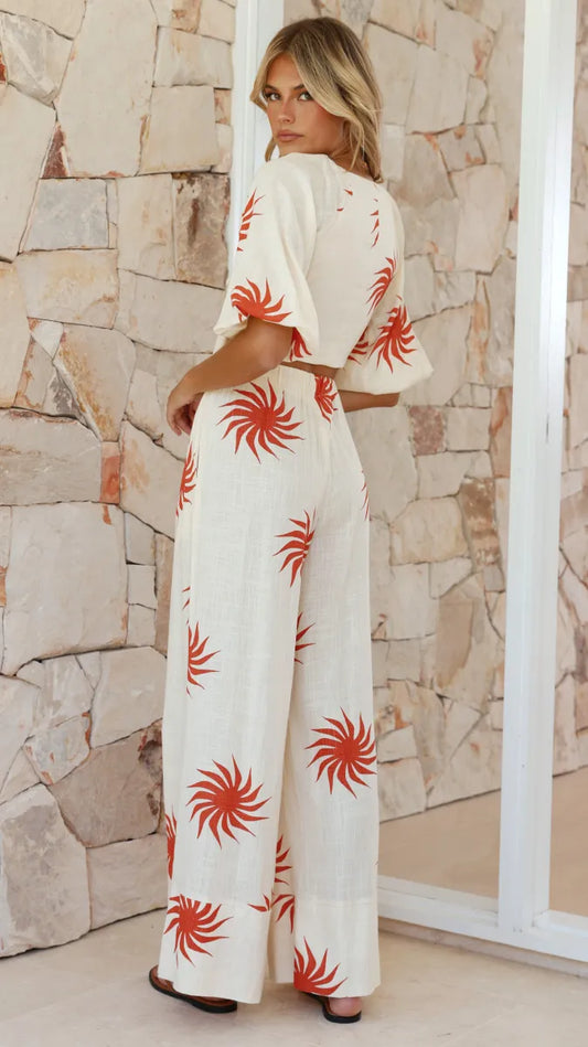 Lost in Lunar - Tie Front Crop Top