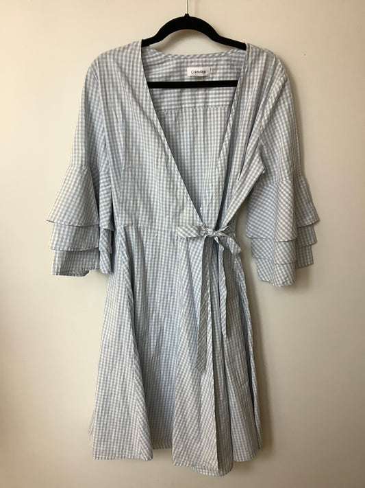 Pre-Loved Calvin Klein Wrap Dress with Bell Sleeves