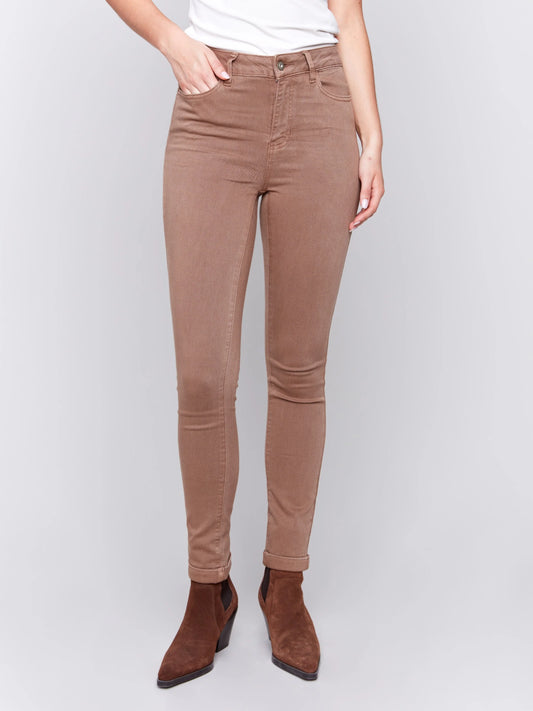 Charlie B - Slim Leg Skinny Denim - Truffle