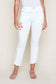 Renuar Pant - Floral Motif Crop - White