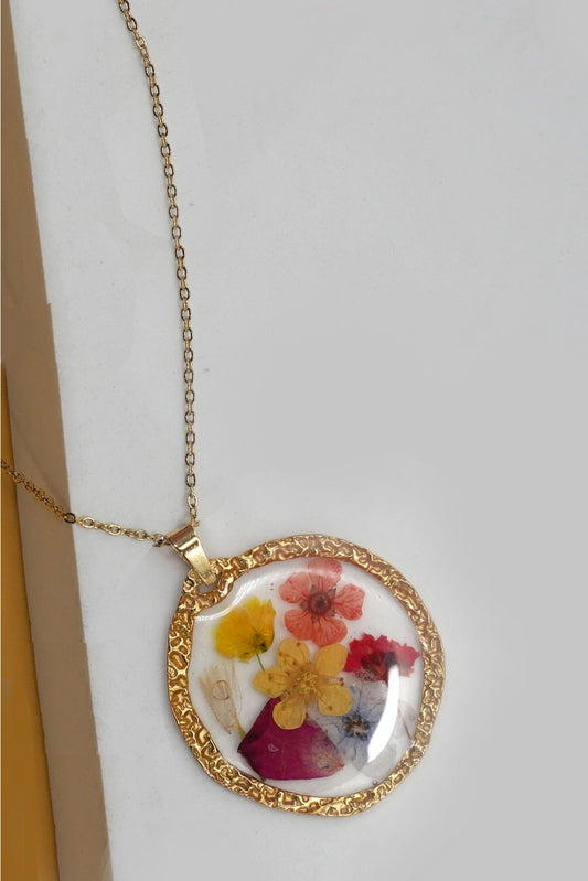18K Gold Petal Flower Necklace
