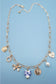 Ceramic Bow Heart Charm Necklace
