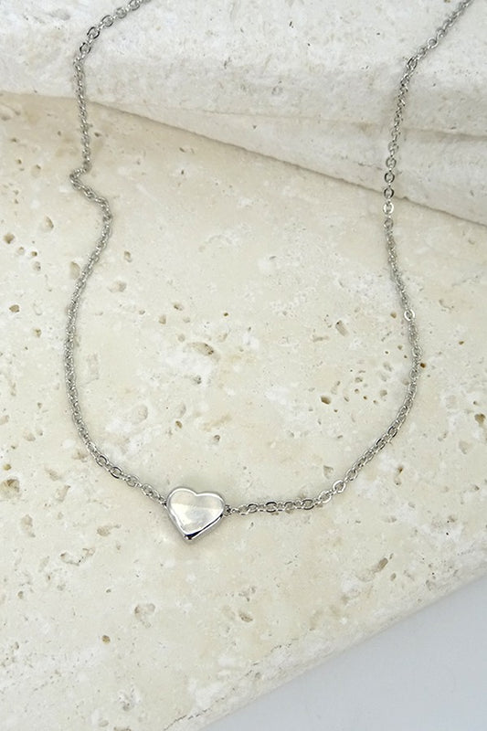 Classic Mini Heart Necklace - Silver