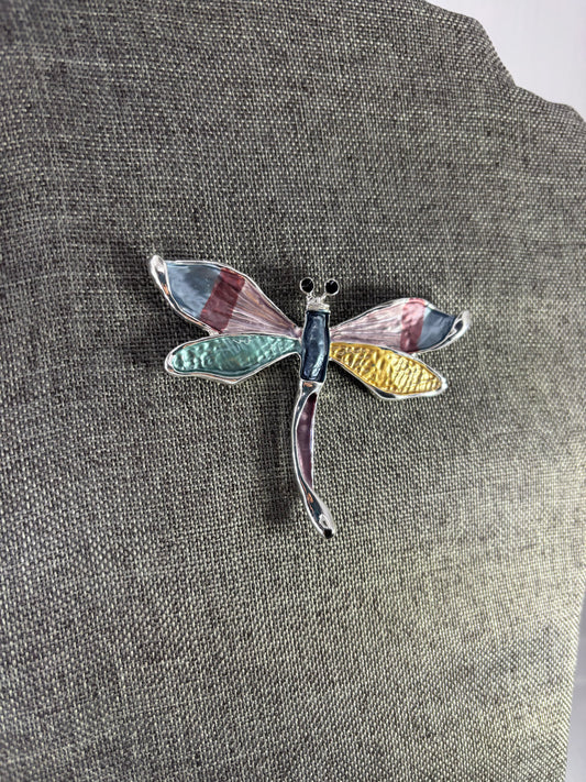 Dragonfly Multi Colour Magnetic Brooch