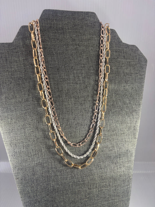 Multi Trio Paper Clip Mix (9 Necklaces in 1)