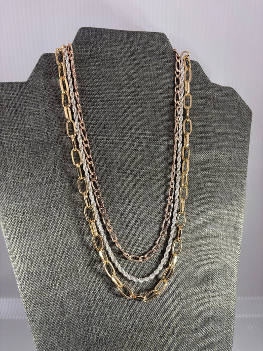 Multi Trio Paper Clip Mix (9 Necklaces in 1)