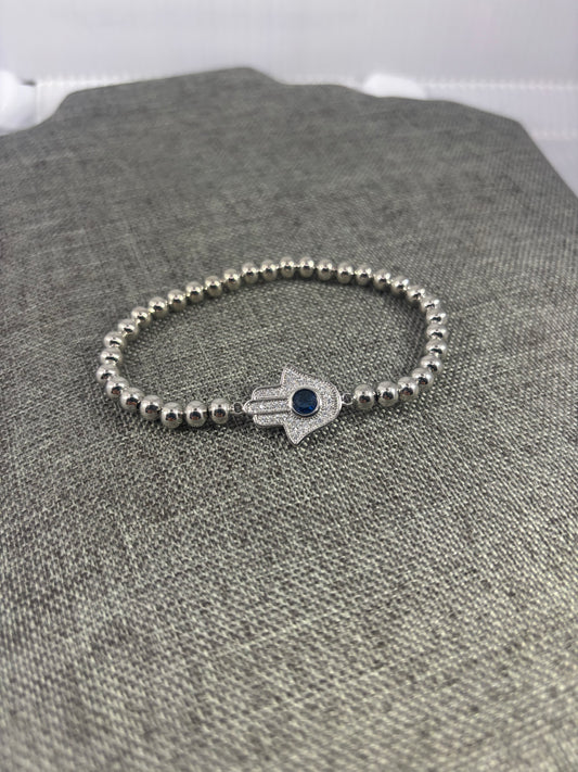 Palm Stretchable Bracelet with sapphire stone
