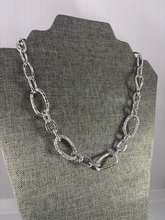 Paperclip Necklace & Earrings set