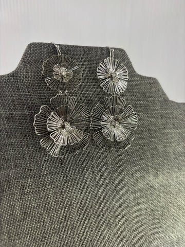 Light Flower Earrings Silver