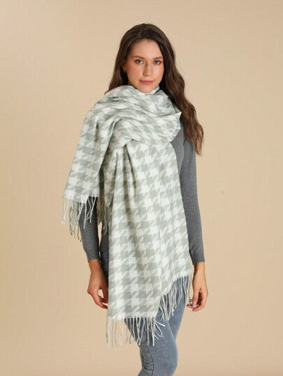 Houndstooth Scarf (Green)