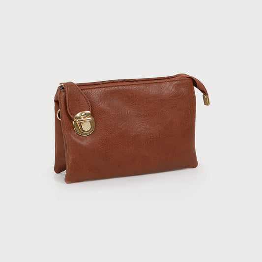 7012 - Triplet Crossbody Bag - Camel