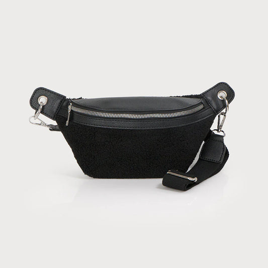 7168 - Sherpa Banana Sling Bag - Black
