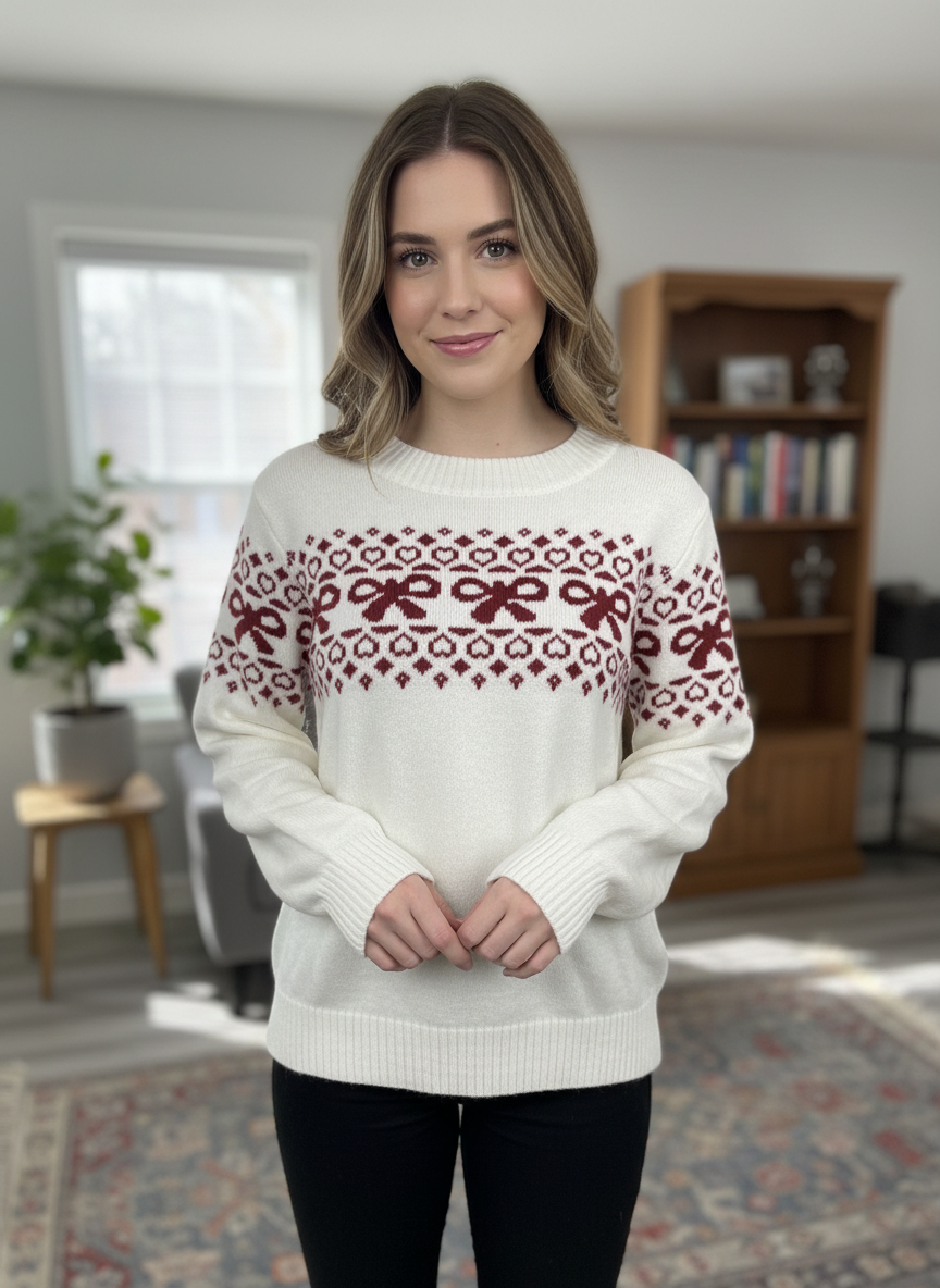 Christmas Bow Sweater