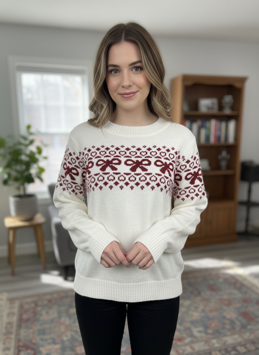 Christmas Bow Sweater