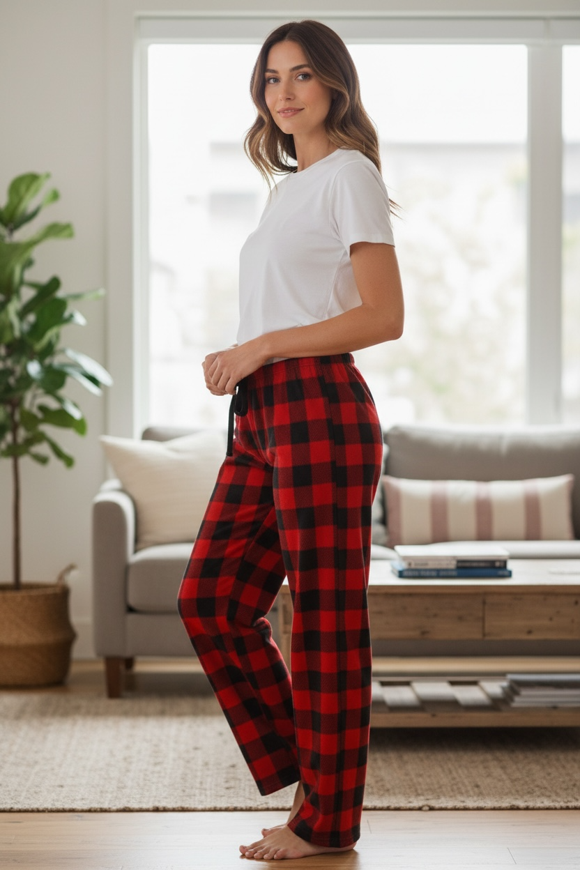 Buffalo Plaid Fleece Pants