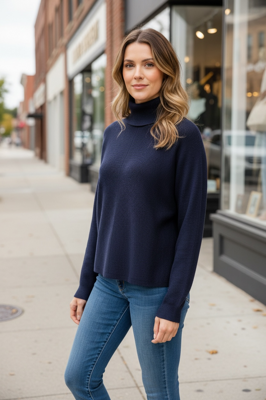 The Nadia Sweater - Navy