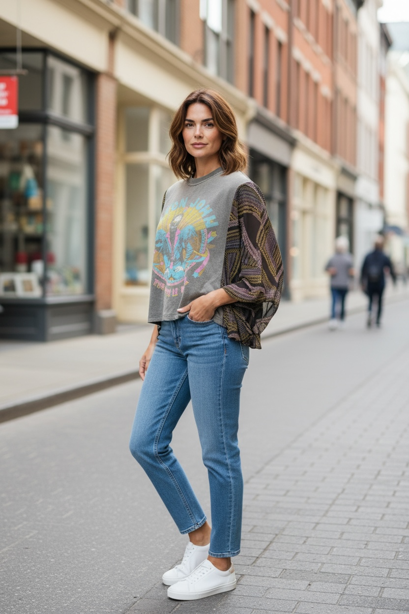 The Banded Pullover Top (Elton John)