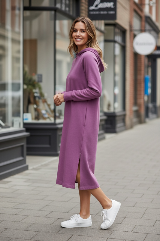 The Hooded Midi Sweater Dress