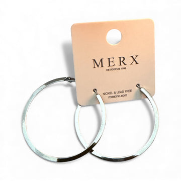 4504 - Merx Hoop Gun Metal  Earrings (40mm)
