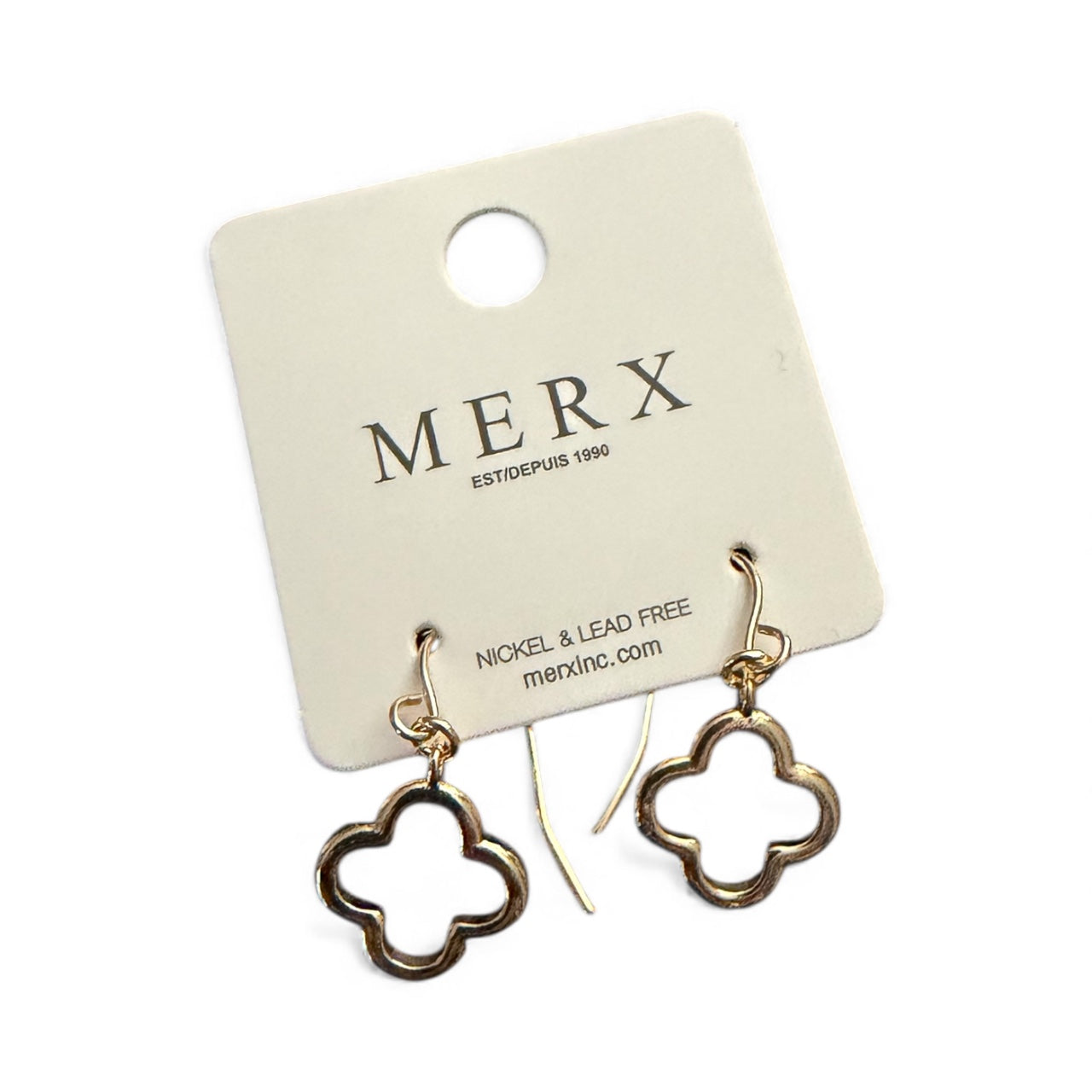 7101671 - Merx Cleef Hollow Earrings - Gold