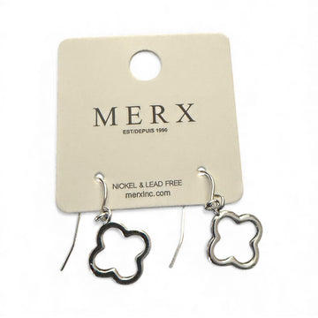 710167 - Merx Cleef Hollow Earrings - Silver