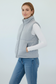 The Cora Knit Puffer Vest - Grey