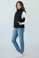 The Cora Knit Puffer Vest - Black