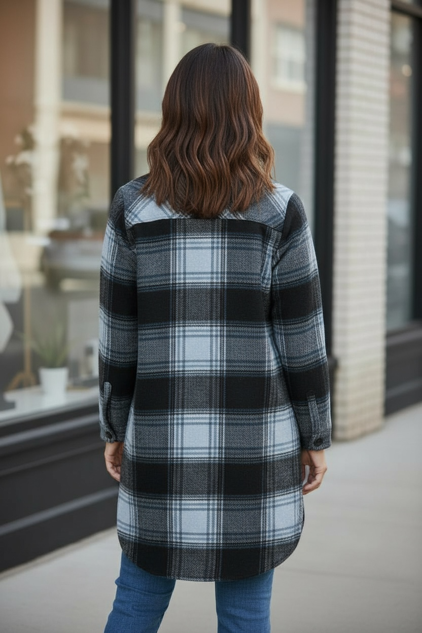 Black Friday - The Muskoka Long Shacket - Blue