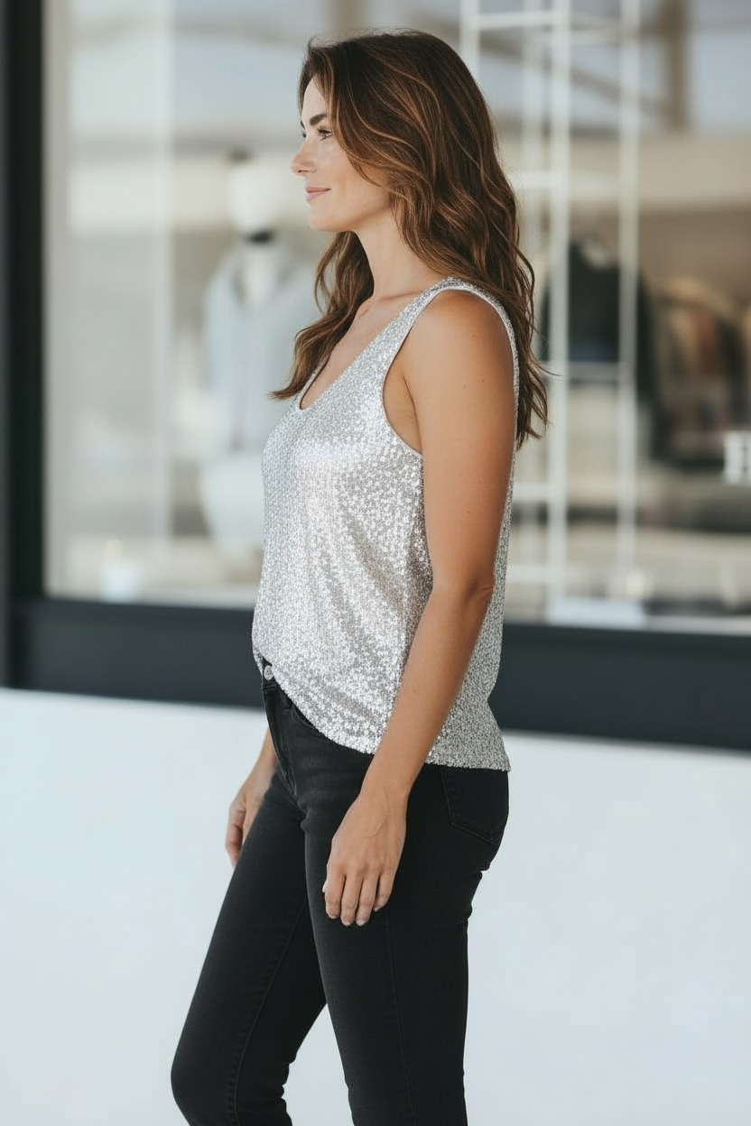 Vero Moda Kaje Sequin Top