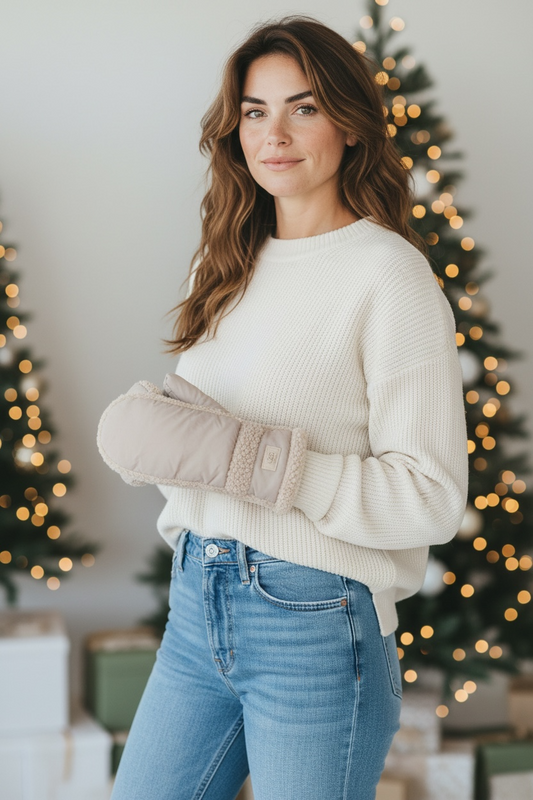 Puff Mittens - Cream