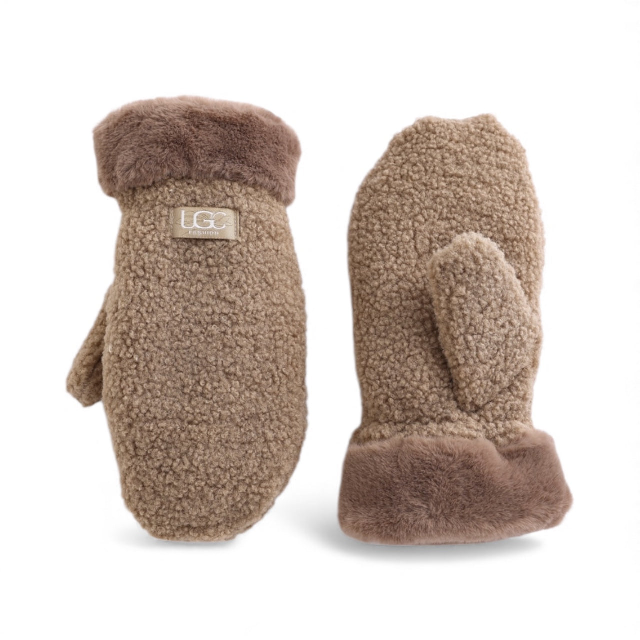 Sherpa Mittens - Light Brown