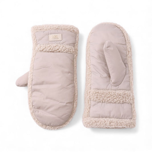 Puff Mittens - Cream