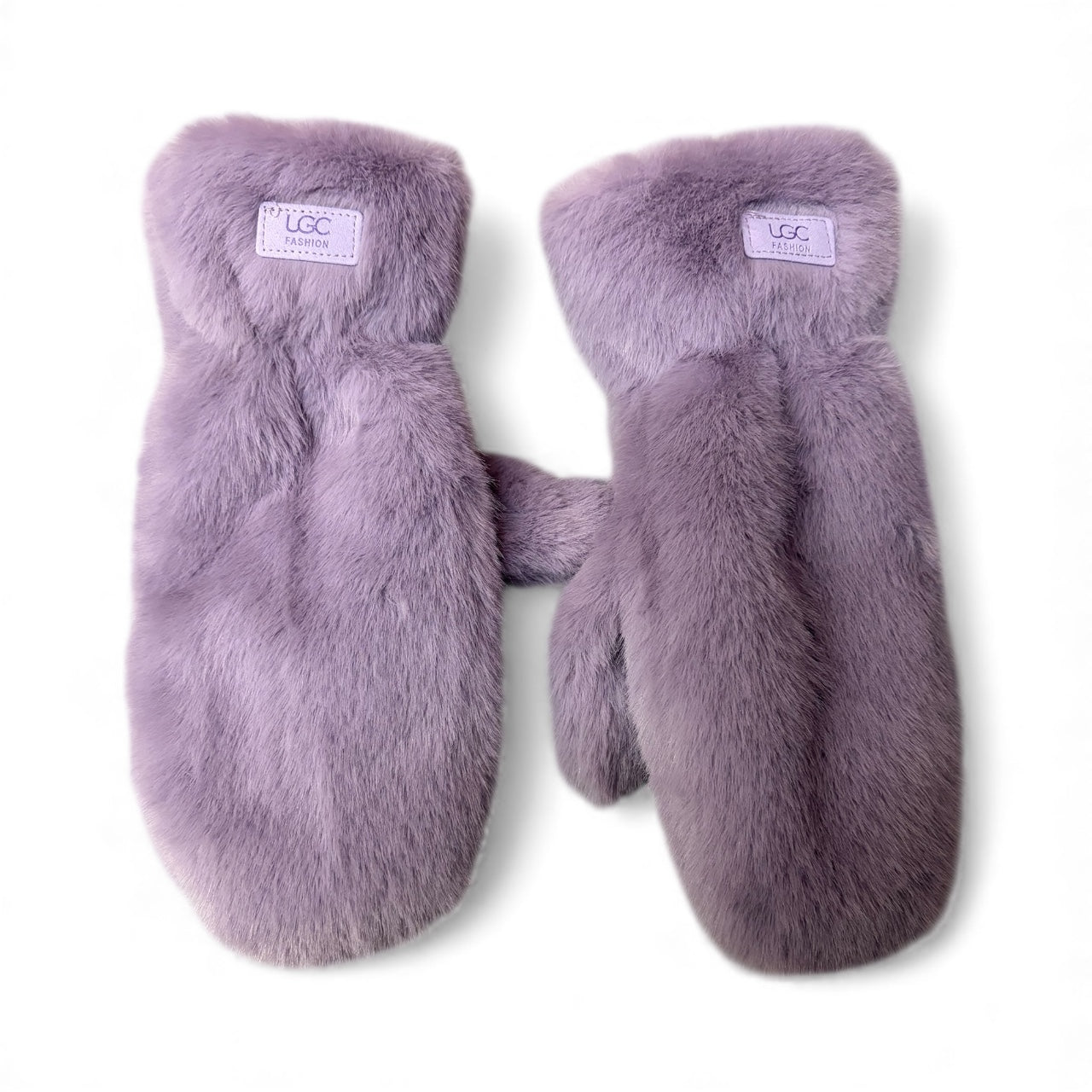 Faux Fur Mittens - Purple