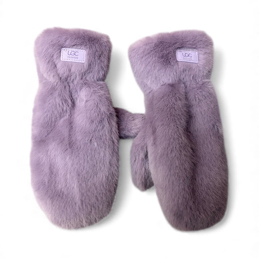 Faux Fur Mittens - Purple
