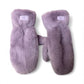 Faux Fur Mittens - Purple