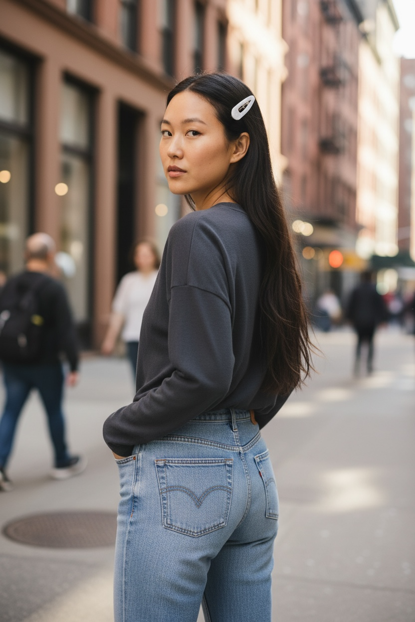 Hair Barette - White