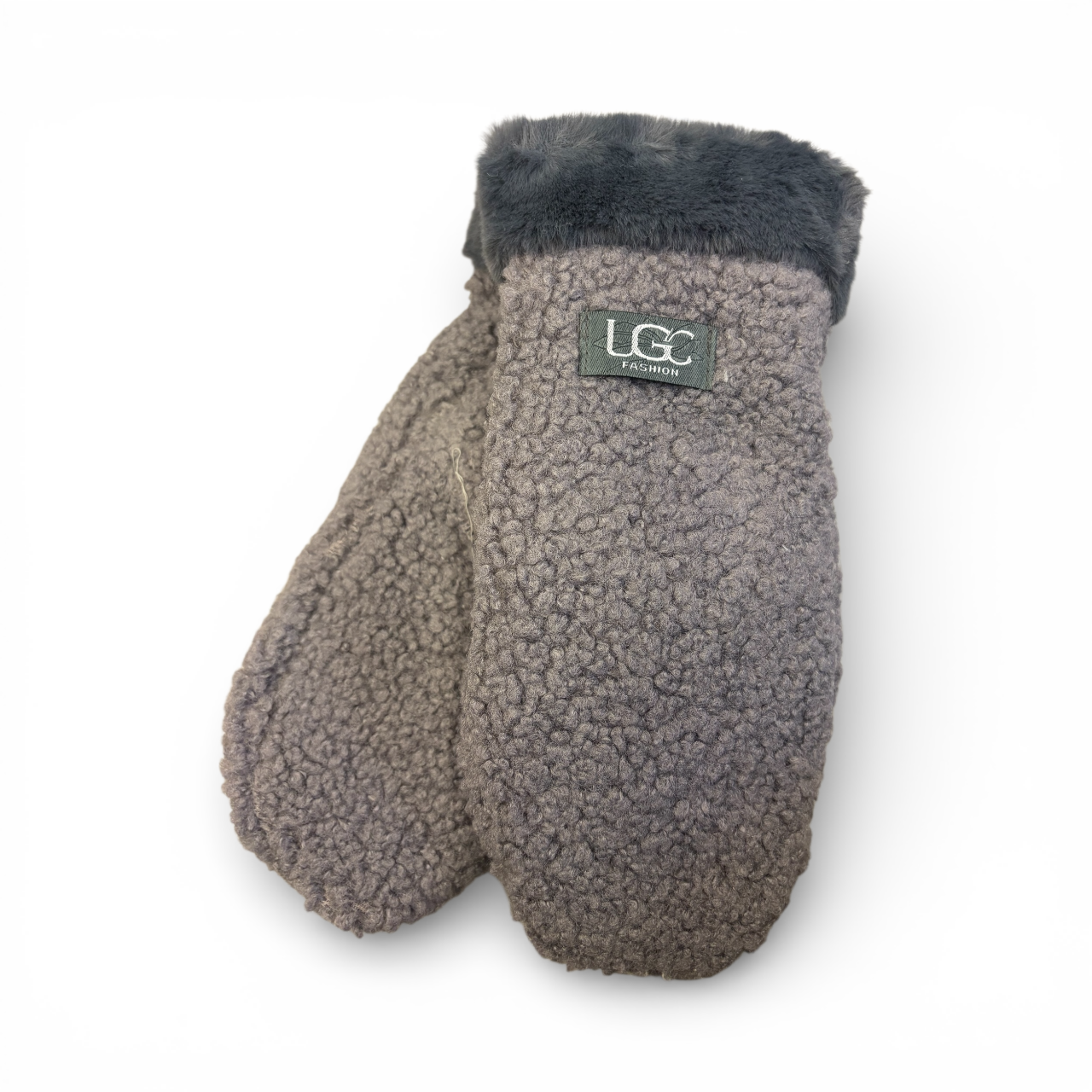 Sherpa Mittens - Charcoal