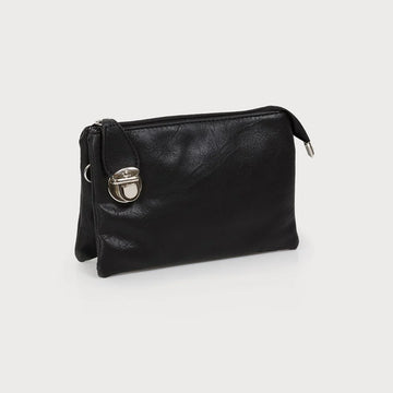 7012 - Triple Crossbody Bag - Black E