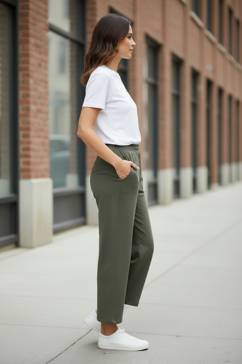 The Olivia - Wide Leg Pull On Pant