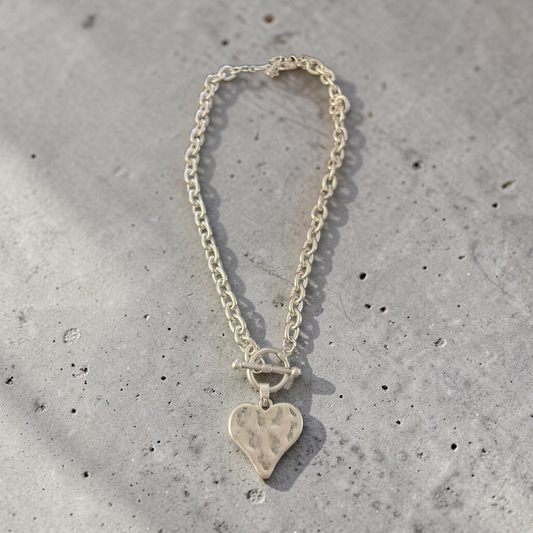 6709 Heart Necklace Silver